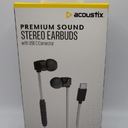 Acoustix Premium Sound Stereo Earbuds With Lightning USB C Connector