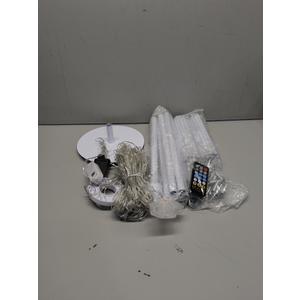 9FT 444LEDS Outdoor Christmas Tree Lights, Smart Cone Tall Pop Up with Star, Timer, Waterproof, APP & Remote, Music Sync, Multicolor/WarmWhite, Outside Xmas Yard Porch Decor