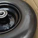 RONPOW 13x6.50-6 Lawn Mower Flat Free Tires and Wheels, 13x6.5-6 Heavy Duty Solid Front Tire for Zero Turn Mowers, 500Lbs Load, Universal 3/4", 5/8" and 1/2" Bearings, 5.51"-7.91" Hub, 2Pack Black