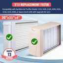 213 Replacement Filter Compatible with Aprilaire Whole House Air Purifiers:1210,1620,2210,2216,3210,4200,2120/2200 with Upgrade Kit 1213,UV12,UV22,MERV 13 Furnace Filters,20X25X4 Air Filter(2-Pack)