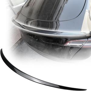 Rear Spoiler Wing Fit Compatible with Tesla Model Y 2020 2021 2022 2023 2024 Gloss Carbon Fiber Spoiler