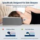 Kehangte Cooling Cube Pillow for Side Sleepers, Square Memory Foam Side Sleeper Pillow Firm Soft Double-Sided Supportive, Support Head Cervical Pillow for Neck Shoulder Pain, 24"x12"x5"