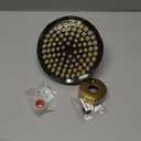 AISINYI High Pressure Rainfall Shower Head, 6 Inches Showerhead with Perfect Adjustable Replacement, Removable Restrictor, Easy Installation for Your Bathroom Shower Heads (Deluxe Gold + Shower Arm)