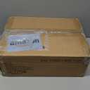 Masupu Nightstand,Mid-Century Modern Bedside Table with 2 Storage Drawer,Small Gold Frame Side End Table for Bedroom,Living Room, White