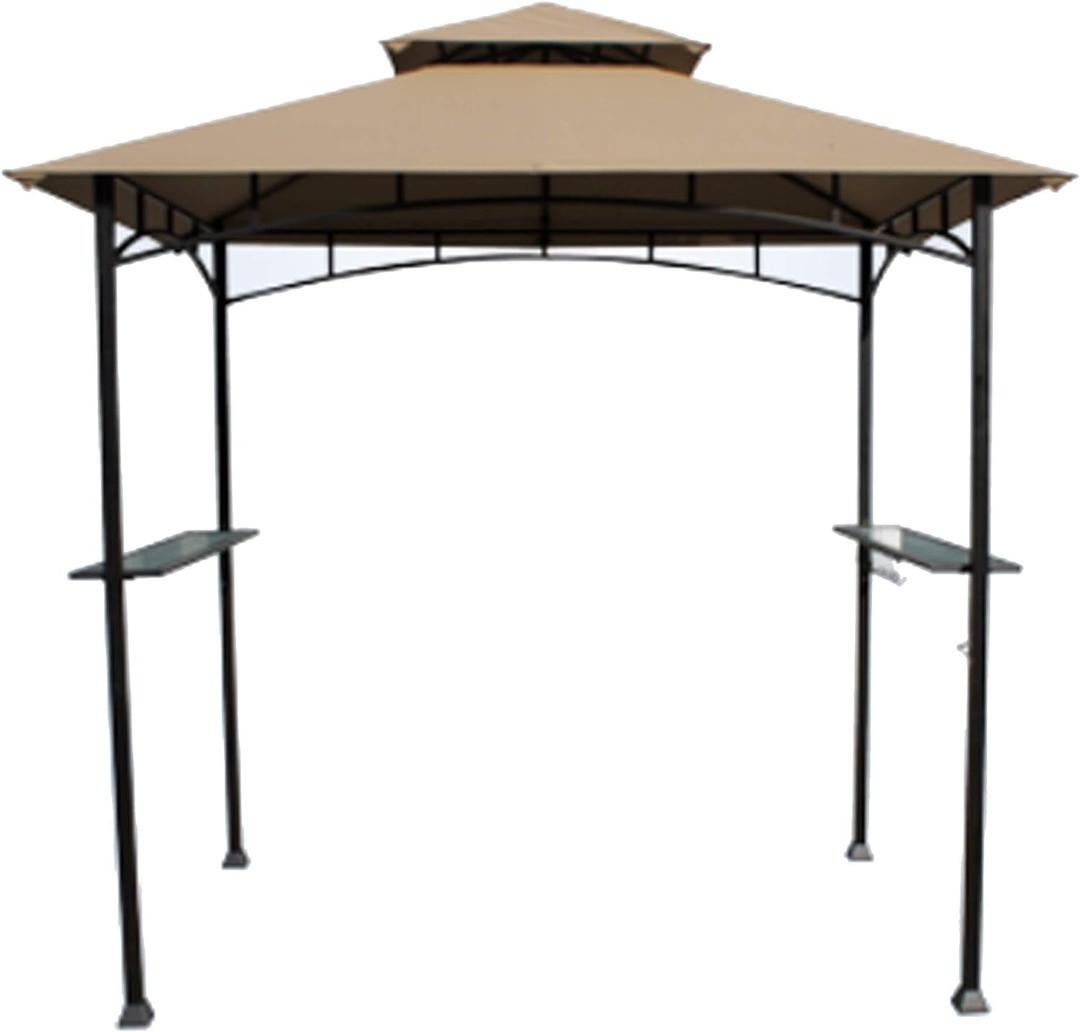 Garden Winds Replacement Canopy Top Cover for The Aldi Gardenline Belavi Shoprite Grill Gazebo - Standard 350 (Will not fit Any Other Model) - Top Tier 34" x 21", Bottom Tier 96" x 60" (Beige)
