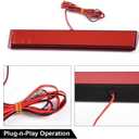 7 x G-PLUS LED 3rd Brake Light Compatible with Truck Cap Topper Leer Are Century LED Recessed 3rd Third Brake Light Lamp AT-LED-36R Red Lens Chrome Housing Tercera Luz De Freno