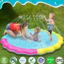 Jasonwell Splash Pad Sprinkler for Kids Splash Play Mat Outdoor Water Toys Inflatable Splash Pad Baby Toddler Pool Boys Girls Children Outside Backyard Dog Sprinkler Pool Age 1 2 3 4 5 6 7 8 9 3XL