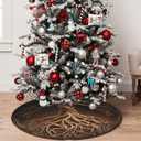 Tree Viking Christmas Tree Skirt 36 Inch Mat Funny Party Holiday Festive Decor Supplies for Home Occasion Ornament Decorations (The Tree of Life)