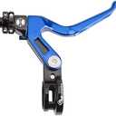 Box One Genius BMX Brake Lever with Clamp Three Cold Forged V-Point Reversible Flip Bicycle Brake Levers Adjustable Reach for Precision Control, Anodized with Laser-Etched Graphics Finish