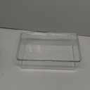 Isaac Jacobs Medium Stackable Organizer Bin (10.75”x6.5”x3.7”) w/ Hinged Lid, Clear Storage Box, Home, Office, School, Fridge, Bathroom, Kitchen, Pantry Container, BPA-Free, Food Safe (Medium, Clear)