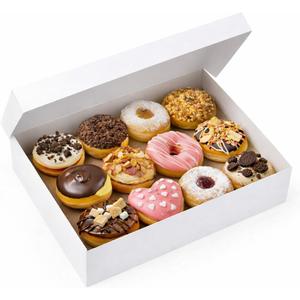 FC Meyer Bakery Boxes - Dozen Donut Box, Easy Pop-Up Design, Hold One Dozen Decorated Donuts, Muffins Or Pastries, Ideal for Sandwich Catering, Made In USA, Size 16 x 12 x 2.5 (Pack of 50)