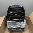 star cloud Rolling Backpack for Women, 21"x14"x9",45L Travel Backpack with Wheels and USB & Type-C Charging Ports, Fits 17.3", Water-Resistant Carry-On Luggage for Work & Travel (Black)