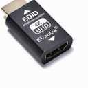 EVanlak Hdmi Edid Emulator Passthrough 3rd Generrtion Premium Aluminum Eliminated Emulator Adapter Work with Mac Thunderbolt to HDMI Switches/Extender/AV Receiver/Video Splitters 1080-3840x2160@60H (E4K-1PC)
