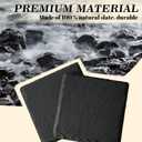 36 PCS Black Slate Stone Coasters Bulk, MAPRIAL Laser Engraving Blanks Material, 18 PCS Square, 18 PCS Round for Engraver, Drinks, DIY Project,Gifts