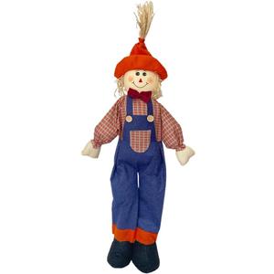 33'' Standing Scarecrow, Backyard Expressions Fall Decor Stuffed Legs Arms Scarecrows for Thanksgiving 85cm Boy Scarecrow