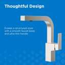 Gerber Mid-Town Single Handle Kitchen Faucet with Pull-Out Sprayer – Contemporary Architectural Style, 360-degree Swivel Spout, Dual Spray, Easy 1-Hole Install in Stainless Steel, D404562SS
