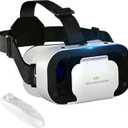 Virtual Reality Headset for Phone with Controller, 3D VR Glasses Adjustable VR Virtual Reality Goggles, Compatible 4.7-6.5 inch for iPhone & Android, for Movies GamesBlack