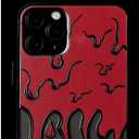 SIMPLYMDRN Tough for iPhone 12 Pro Max Case - Goth Tattoo Design - Cool Case for Men - Streetart Cover - Tough and Flexible (Drippy Black)