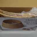 24in Hyacinth Christmas Tree Collar - Woven Rattan Basket for Christmas Tree Base Cover, Holiday Decoration for 4ft 6ft 7.5ft Artificial Trees with Cord Cut-Out(Natural)