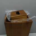 2 Pcs Can Wastebaskets and Tissue Box Set Rectangular Basket Garbage Can for Bathroom, Living Room, Office, Kitchen (Brown)