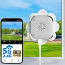 2.5K Window Camera, 5GHz & 2.4GHz Window Security Cameras with Color Night Vision, WiFi Camera with Motion Detection, Continuous Recording, Spotlight Siren, Real-Time Alerts, 2-Way Audio (White)