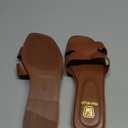 FW FRAN WILLOR Women's Flat Sandals Dressy Comfortable Slide Sandals Fashion Square Open Toe Slip On Beach Sandals for Summer Size 6