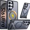 GooseBox for Samsung Galaxy S26 Ultra Case with Magnetic & Kickstand & Edge Raised Shockproof for Galaxy S26 Ultra(Black)