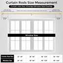 Curtain Rods 36-88 Inch, Gold Wrap Around Blackout Curtain Rods for Windows, 1 Inch Adjustable Heavy Duty Room Darkening Window Treatment Rod for Bedroom, Living Room, Sliding Door