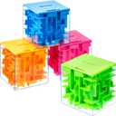 Patelai 4 Pack Money Maze Puzzle Boxes for Cash Gift, Fun Ways to Give Money As a Gift, Cash Maze Puzzle Boxes for Adults, Birthday, Christmas