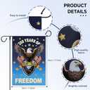 250 Years Anniversary Garden Flag,250th Anniversary USA Patriotic Waterproof Outside Banner Double-Sided with Eagle Design,4th of July & 1776-2026 Commemorative Yard Flag,12x18 Inch,Blue