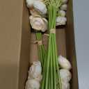 Floroom Ranunculus Artificial Flowers 18 Pcs Champagne Faux Silk Mini Ranunculus Bulk Fake Wedding Filler Flowers for DIY Cream Bouquets, Centerpieces, Bridal Shower Decorations & Arrangements