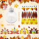 2 x 12 Pcs Thanksgiving Turkey DIY Craft Kits,Toddler Thanksgiving Hanging Booze Ball Ornaments Crafts DIY Make a Turkey for Festive Fall Party Classroom Activities Ornament Decorations (Turkey)