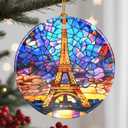 2 x Christmas Ornaments, Eiffel Tower Ornament, Christmas Tree Ornaments, Xmas Decorations, Holiday Decorations, Eiffel Tower Lover Gifts, Holiday Party Gifts, and Xmas Gift Ideas