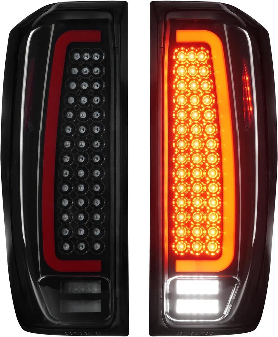 LED Tail Light Fit for Sierra 1500 2019-2023, for Sierra 2500HD 3500HD 2020-2023, Rear Taillight Assembly, Black Housing Smoke Lens