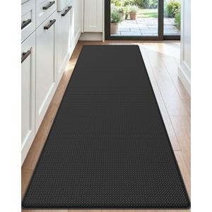 DEXI Kitchen Floor Mats Cushioned Anti Fatigue, 23x59, Large Wide Standing Runner Rug Waterproof, Comfort Memory Foam Padded for Front Sink Laundry, Black
