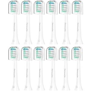 Densuuclin Toothbrush Replacement Heads for Philips Sonicare and More Click-on Handles 12 Pack White