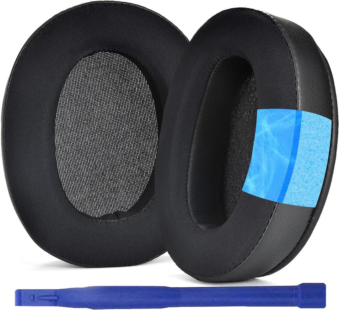 WH-XB910N Replacement Ear Pads, Upgrade Cooling Gel Earpads Cushions for Sony WH-XB910N Noise Cancelling Headphones, Ear Pads Cushions with Soft Memory Foam and Buckle(Black)