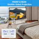 TOWOND Projector Screen with Stand, 84 inch Outdoor Projector Screen Portable Indoor Projection Screen 16:9 4K Rear Front Movie Screen with Carry Bag for Home Backyard Theater 84 inch