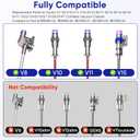 Upgrade Anti-Tangle Vacuum Attachments Head Replacement Parts for Dyson V7 V8, Cyclone V10,V11,V15 Cordless Vacuum Cleaner, Quick Release Motor-Head Brush Roller, for Carpets and Hardwood Floors