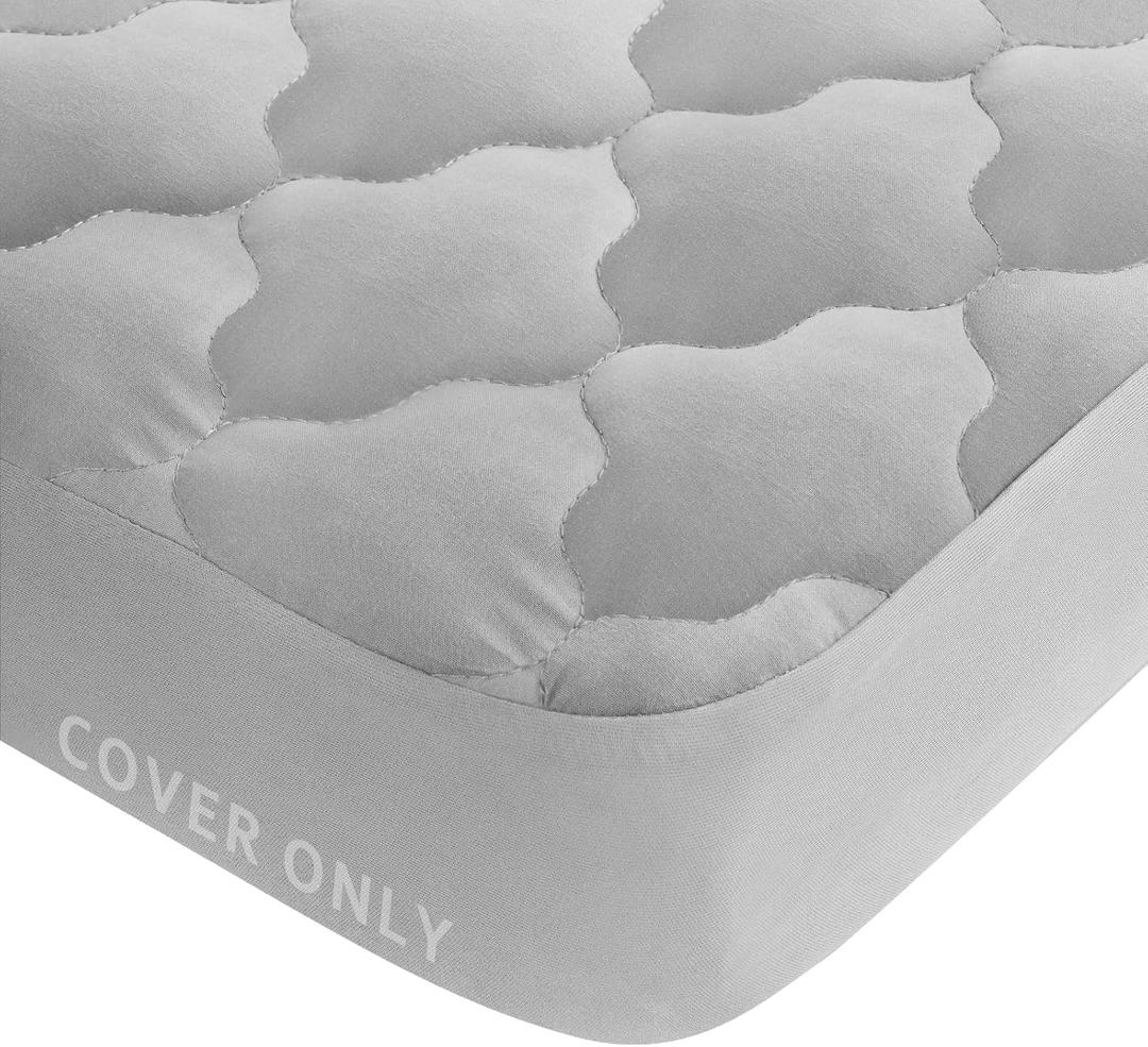Waterproof Pack and Play Mattress Pad (Cover Only) 39" x 27", Compatible with Graco Pack and Play & Dream On Me & Pamo Babe, Cotton Fabric Playpen/Playard Sheet Quilted, Gray