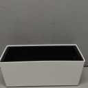 SAROSORA 14" Rectangle Self Watering Planter with Water Level Indicators for Plants & Flower Home Garden Outdoor Indoor Succulent | Herb pots | Window Box (1, White)