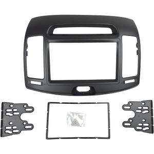 Car Stereo Dash Radio Fascia Kit for 2006-2010 Hyundai Elantra (HD), Avante (HD) 2006-2010 Installation Trim Panel Frame Double Din (Black)
