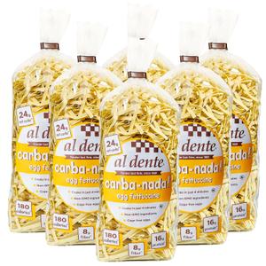 Al Dente Carba-Nada Egg Fettuccine - Lower Carb, High Protein Keto & Point-Based Diet-Friendly - Delicious and Versatile - Artisanal with Cage-Free Eggs, 10 Ounce Bags (Pack Of 6) Best By 12/DEC/2026
