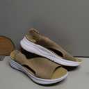 YESWIN Women Arch Support Orthotic Walking Sandals Comfortable Plantar Fasciitis Non-slip Casual Open Toe Adjustable Ankle Strap Sport Sandals for Summer Beach