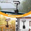 Clip On Solar Lights Outdoor with Motion Sensor, 360Rotatable & Vertically Adjustable Solar Fence Lights with 92 LEDs (600 LM, 6000 K),IP65 waterproof Security light for deck, Gutter, Camping(4 Pack)