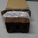 3 Pack Wood Wall Planter, Boho Wall Vase for Hallway Decor and Bathroom Decor, Modern Farmhouse Decor, Wooden Hanging Planter for Holding Dried Flowers and Faux Greenery (Log Color-a)