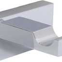 Square Single Bathroom Towel Hook, Rustproof Copper Perforated Modern Robe Rack, Wall Mounted Robe Coat Holder for Bedroom, Polished Chrome