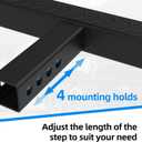 Qualward Hitch Step for 2 Inch Receiver, Steel Trailer Step with Non-Slip and Rust Towing Bumper Guard for Most Car SUV Truck Pickup, 500LBS Max Load