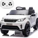 GarveeLife 12V 4.5AH Electric Car for Kids, Children Ride On Toy with Parental Remote Control, Kids' Electric Vehicle with Soft Start Design/3 Speed/Double Seats & LED Lights (White), Medium