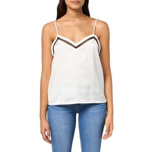 BOSS Women's Berice Detailed Sleeveless Top (Oat Milk, XS)